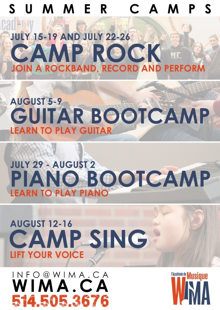 Music Camp 19 Details Wima West Island Music Academy